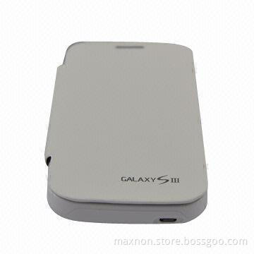 3,200mAh Power Bank Case for Galaxy S3/i9300, with Screen Protector Leather